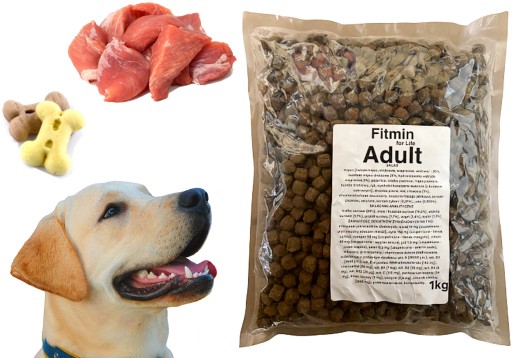 Krmivo Fitmin for life pre dospelých psov 1 kg podľa hmotnosti
