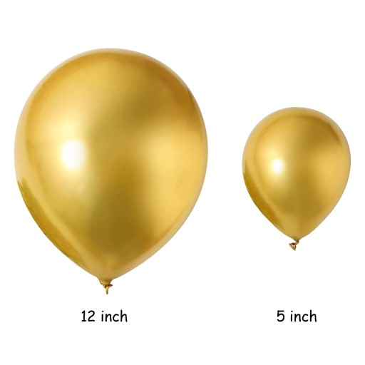 ZLATÉ balóny 5 palcov, 20 ks