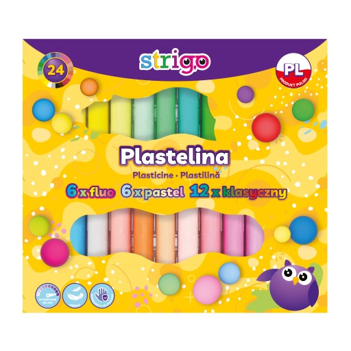 Plastelína STRIGO 24 farieb mega sada