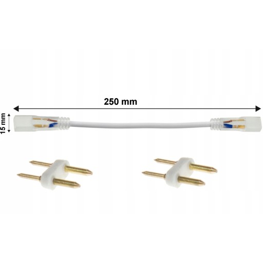 Dlhý konektor s káblom pre LED pásik 230V 12W