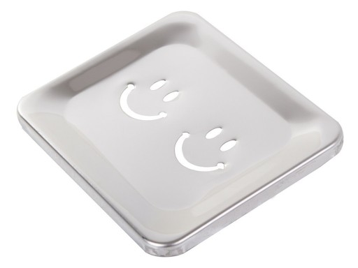 Kovová, chrómovaná miska na mydlo so skrutkami