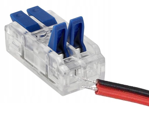 Rýchloupínací konektor, priechodný, 2-stopový konektor pre Mono COB SMD LED pásy