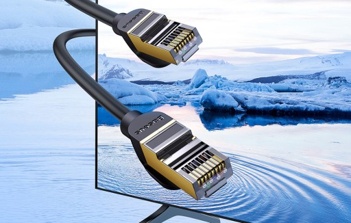 BASEUS INTERNETOVÝ KÁBEL ETHERNET LAN KÁBEL RJ45 CAT.7 10GBPS 1M