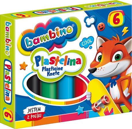 Plastelína 6 farieb Bambino