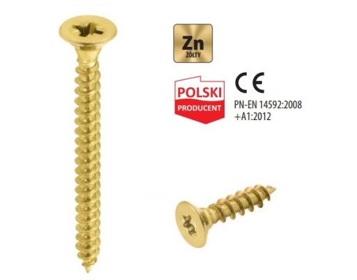 SKRUTKY DO TVRENÉHO DREVA POZINKOVANÉ 4x16 WH GOLD 1KG
