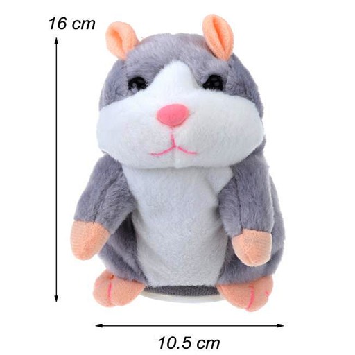 INTERAKTÍVNY HOVORICI HAMSTER TALKER GREY MOckingbird