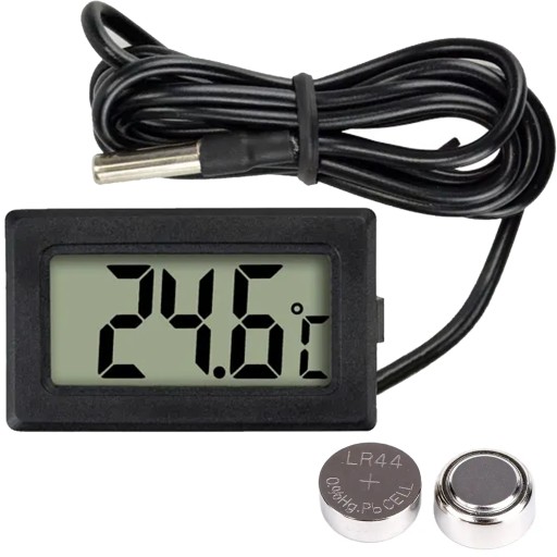 PRESNÝ ELEKTRONICKÝ TEPLOMER S AKVÁRIOVÝM SONDA DIGITÁLNYM LCD DISPLEJOM