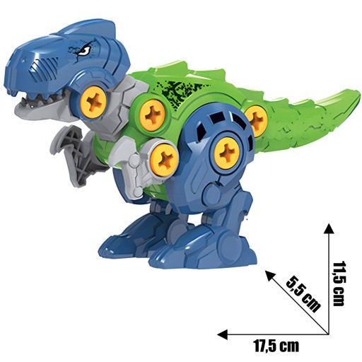 KONŠTRUKČNÁ SADA PRE KRÚTACÍ BLOK SKRUTKOVAČ DINOSAUR HRAČKA 2x 5v1