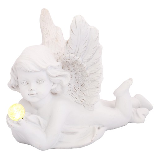 Dekorácia anjel s LED osvetlením, 12 cm