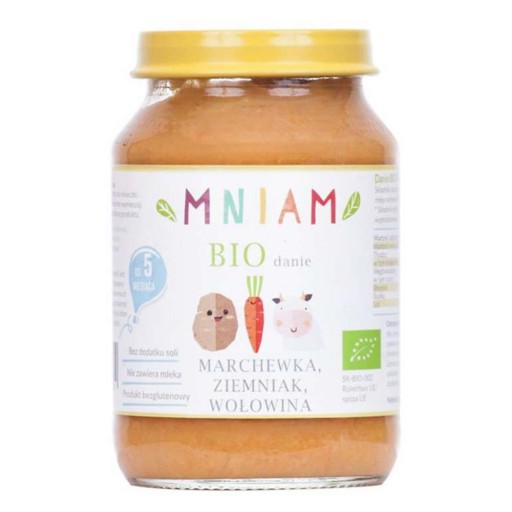 Mrkvovo-zemiakovo-hovädzí príkrm od 5 mesiacov BIO 190 g MŇAM