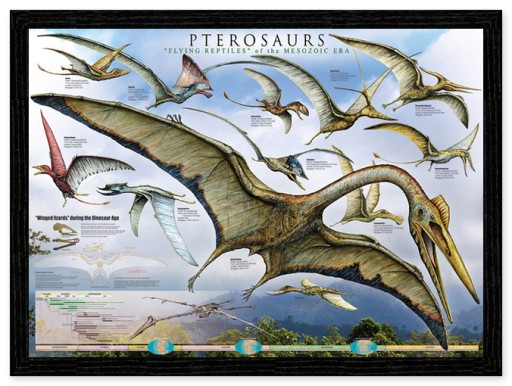Plagát na stenu Pterosaurs Dinosaury 91,5x61 cm