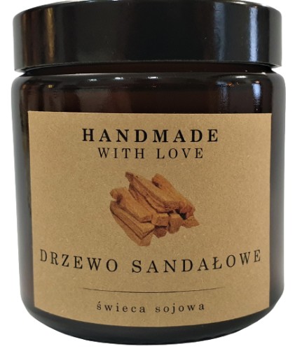 Nálepky SANDALWOOD na sójové sviečky
