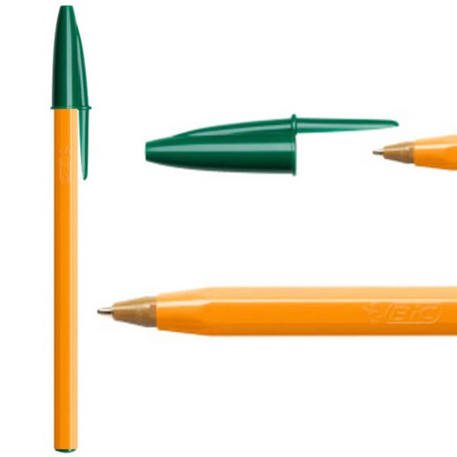 BIC Orange Original Fine guľôčkové pero 0,8 mm, zelené