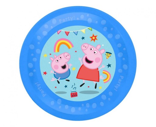 Opätovne použiteľný tanier 21 cm Peppa Pig Decorata Party (Hasbro), 1 ks.