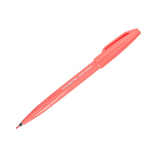 Kaligrafická fixka PENTEL Sign Pen Brush, koralovo ružová