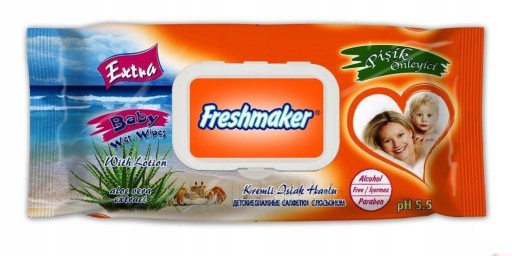 Freshmaker vlhčené obrúsky pre deti Aloe Vera 60 kusov