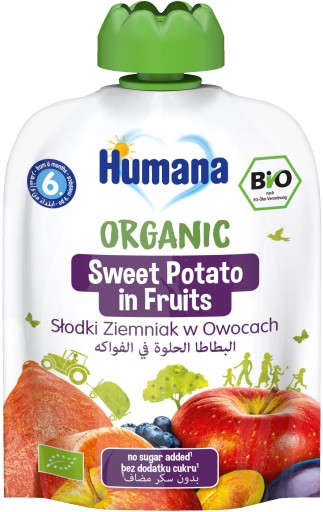 HUMANA SLADKÁ ZEMIAKOVÁ MÚZA S OVOCIAM 90G