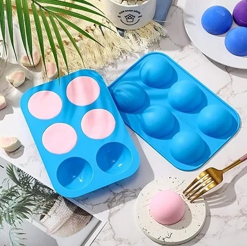 SILIKÓNOVÁ FORMOVAČKA GULIČKY POLOGÚLE CUBBIES ZMRZLINOVÉ DEZERTY 19,5CM