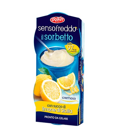 DOLFIN TALIANSKÝ ZMRZLINOVÝ SORBET ZMRAZOVANÝ SICÍLISKÝ CITRÓN 2x100ml