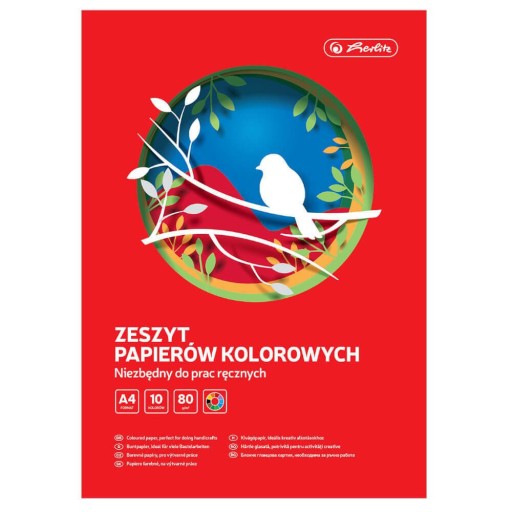 Farebný lesklý papier A4, 10 listov HERLITZ