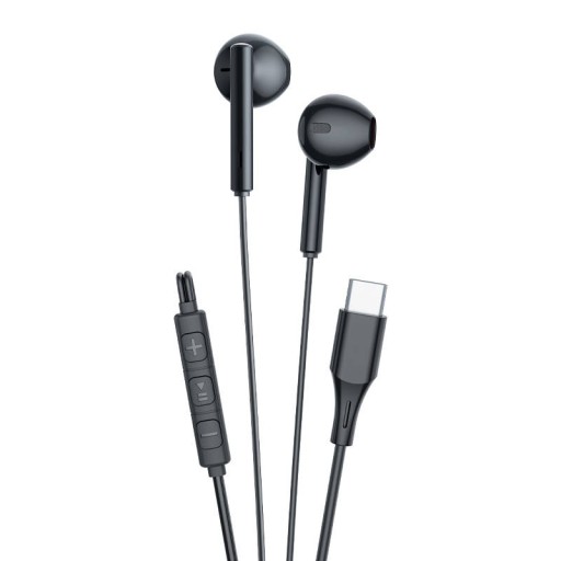 Káblové slúchadlá do uší Vipfan M18, USB-C, čierne