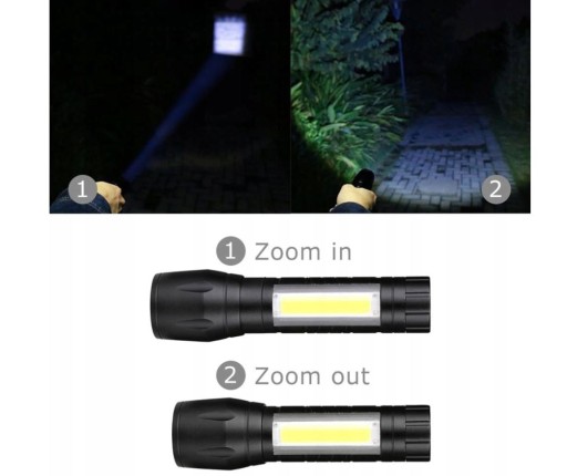 Hliníková kompaktná baterka CREE 5W LED Zoom 240