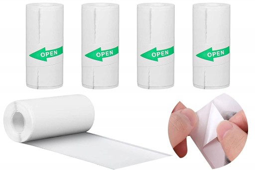 Samolepiaci papier pre mini tlačiarne DRUKUŚ Nálepky Etikety 5 kotúčov