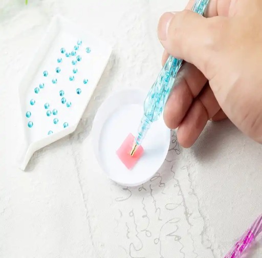 Diamantové pero na vyšívanie Crystal Blue