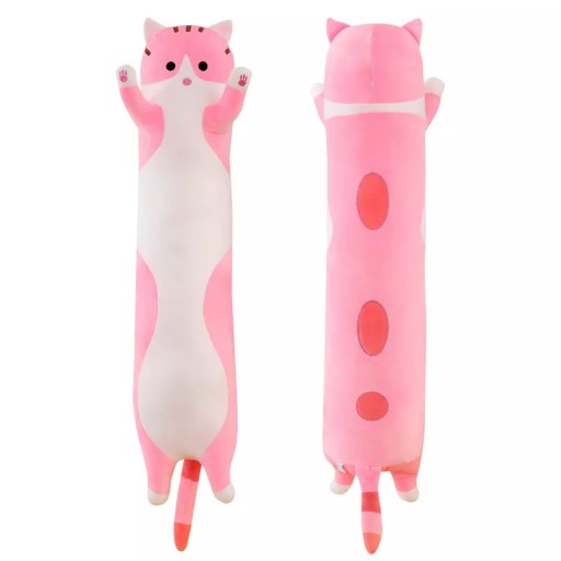 MASKOT, PLYŠOVÁ HRAČKA, DLHÝ MAČIČKA, PUDLIČKA, KLAMÁKA 50cm, HRAČKA, VANKÚŠ, HRUBÝ