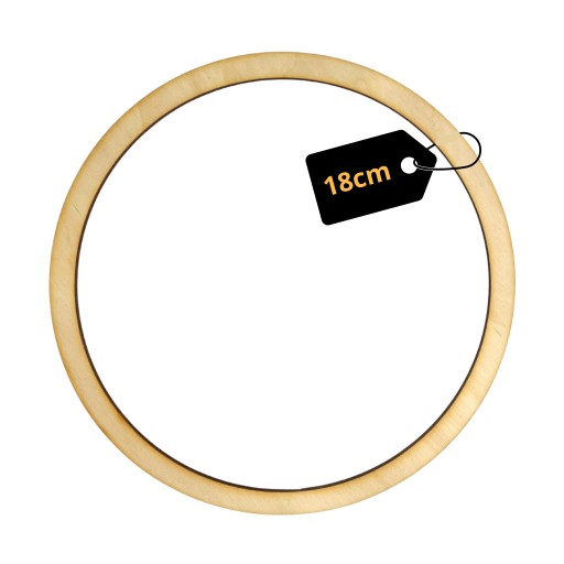 Drevená obruč 18cm PRE KOLESKO MACRAME lapača snov