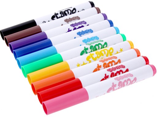 Colorino fixy, pečiatky, pečiatky, 10 farieb