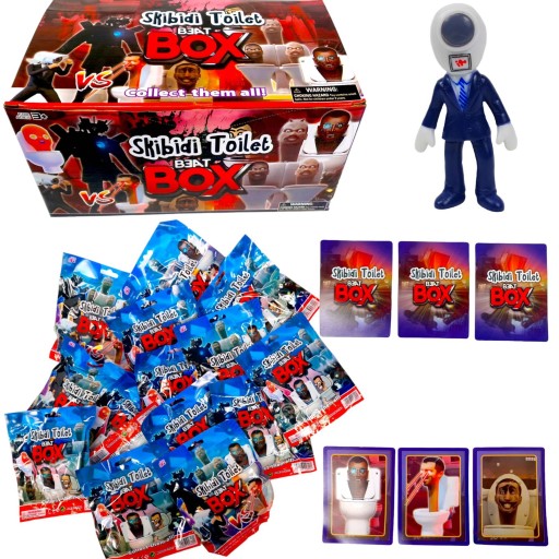 SKIBIDI TOALETNÁ TAŠKA PREKVAPENIE POSTAVKA + 3 KARTY - Hračka