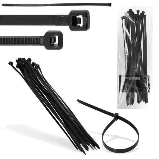 20x sťahovacie pásky Káblové pásky Zipsy 8,8 x 400 mm Silné UV sťahovacie pásky