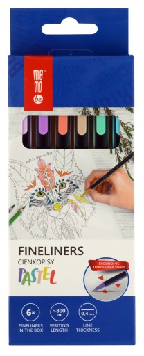 MEMOBE jemná linka 0,4 mm pastelová 6 farieb