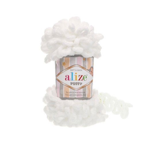 Puffy priadza - 55 Biela