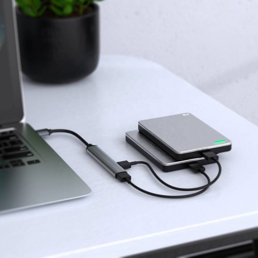 ADAPTÉR ROZDEĽOVAČ ADAPTÉROVÝ ROZBOČOVAČ USB-C 3.1 OTG 4x USB-A
