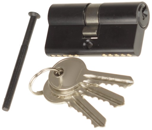 VLOŽKA 3 KĽÚČE BLACK MOSADZ 30/30 MM