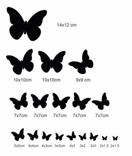 Nálepky BUTTERFLY, motýle, samolepky