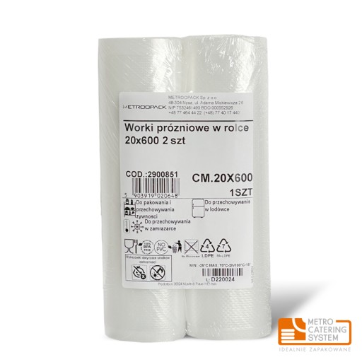 Vákuový vrúbkovaný rukáv 20cm 6m KNUT