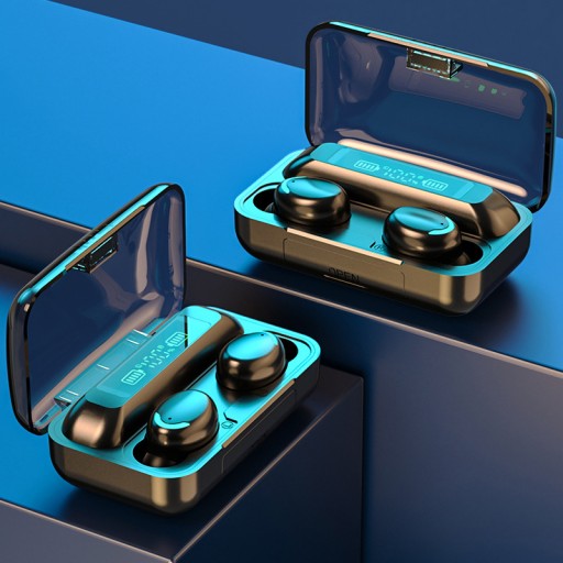 BEZDRÔTOVÉ SLÚCHADLÁ DO UŠÍ BLUETOOTH 5.1 + POWERBANK