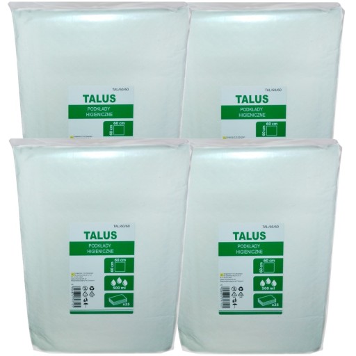 TALUS Jednorazové hygienické vložky 60x60cm 25ks absorpčné podložky 500ml