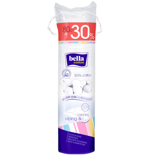 BELLA BAVLNENÉ KOZMETICKÉ VLOŽKY okrúhle 80ks+ 30%