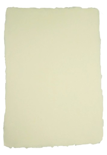 Ručne vyrobený hladký ecru papier, A4, 5 listov.