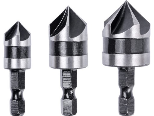 Úkosová vŕtačka zápustná fréza do dreva kov PVC 10mm 1/4' CON-XFD