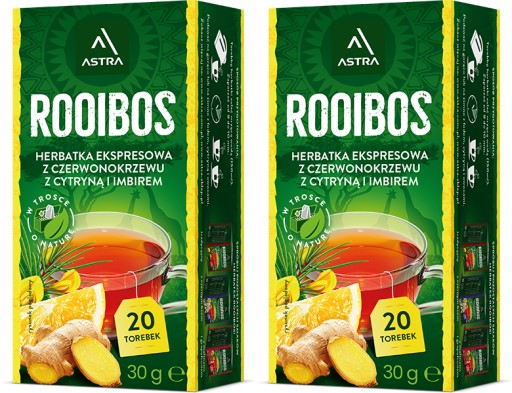 Astra Rooibos Lemon Ginger EX20 x2