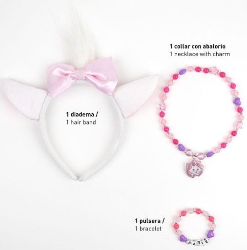 Sada šperkov Disney Marie Aristocrat pre dievčatá - 3 kusy