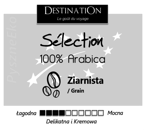 Destinácia Kávové zrná 100% Arabica 250g - EKO