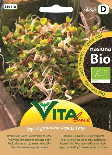 ČÍNSKA RUŽA BIO SEMIENKA REďKOVKY NA KLÍČKY 20 g -