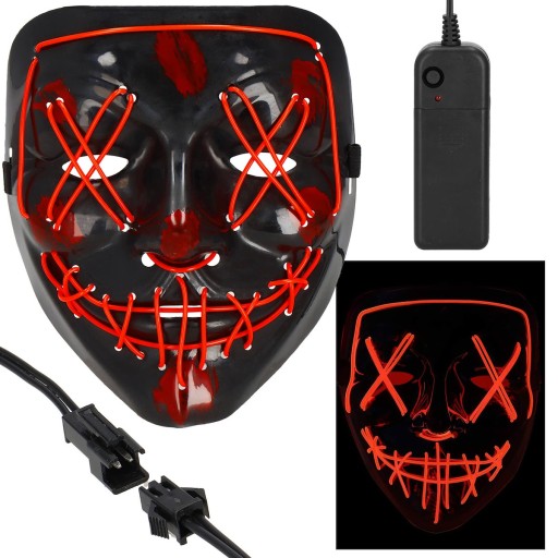 LED MASKA SVIETIACA LED HALLOWEEN PURGE PARTY