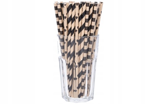 Papierové slamky na nápoje eco tubes 100. narodeniny